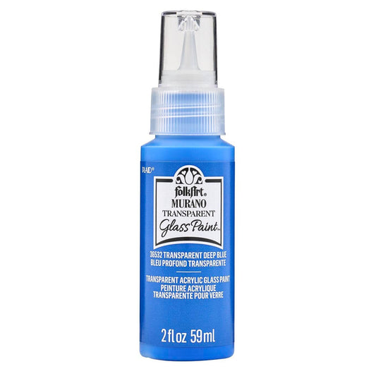 Paint-  Murano Glass Paint - 2 oz: Transparent Deep Blue