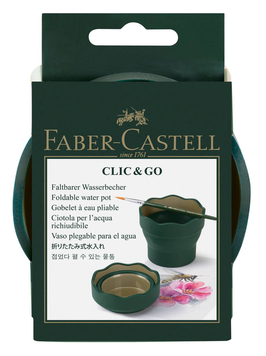 Cup - Clic & Go Collapsable Water Cup for Painting, Green