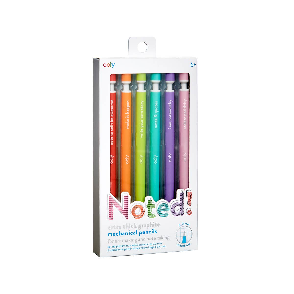 Pencils - Noted!: Extra Thick Graphite Mechanical Pencils (Set of 6)