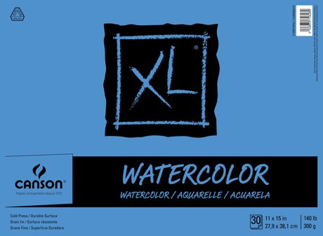Paper - Canson XL Watercolor Paper Pad 11"X15"