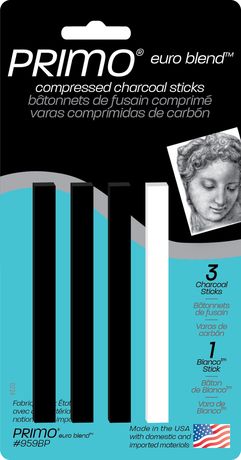 Pencils - Primo Compressed Charcoal Sticks 4/Pkg