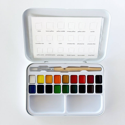 Paint - Watercolor paint set 18 colors with brush