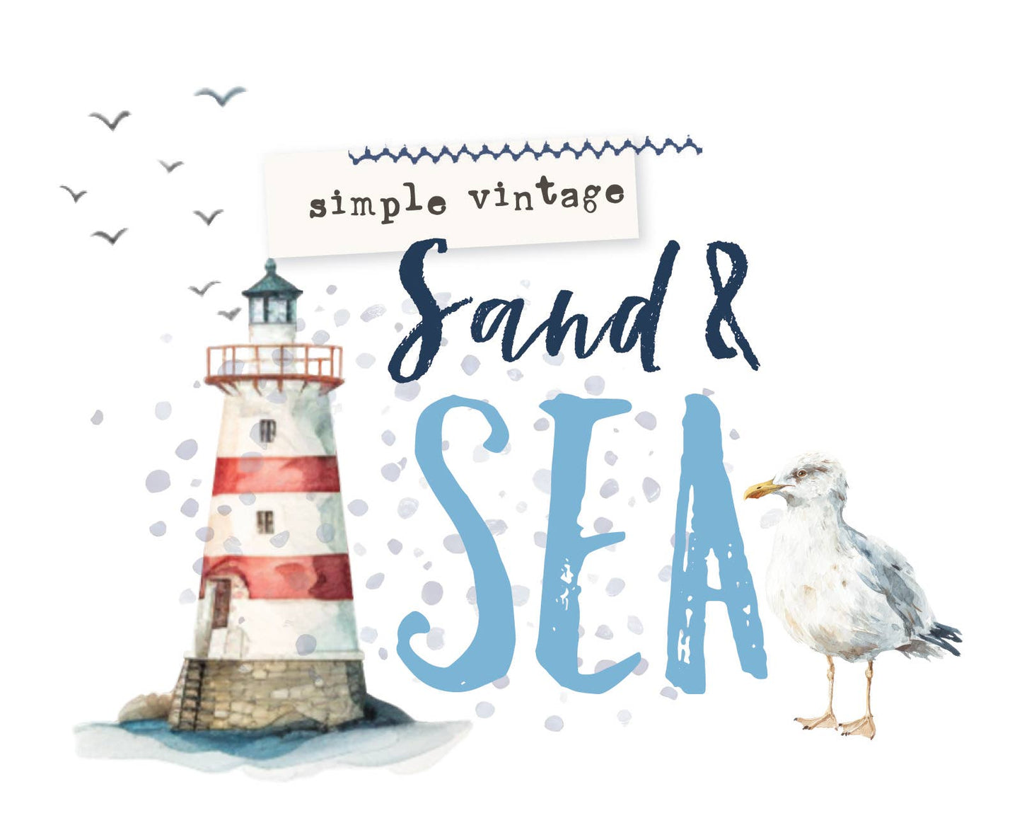 Scrapbook Paper - Simple Vintage Sand & Sea - Collection Kit