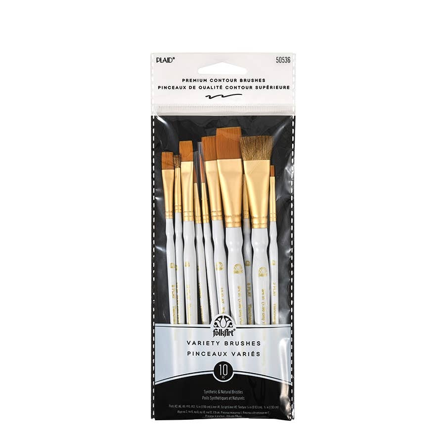 Paint Brush - Folkart ® Artist Variety Brush Set, 10-Piece