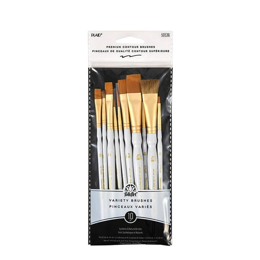 Paint Brush - Folkart ® Artist Variety Brush Set, 10-Piece
