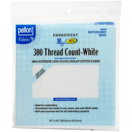 Fabric - Pellon 300 Thread Count Cotton Fabric For Embroidery