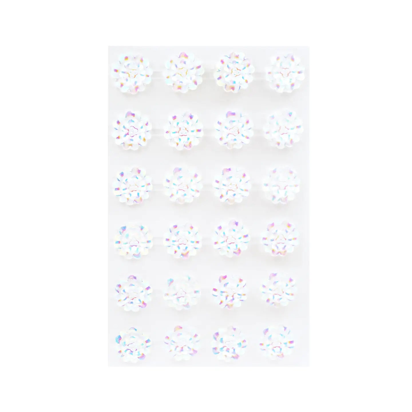 Stickers - Iridescent Flower Stone Stickers 24-ct 19mm