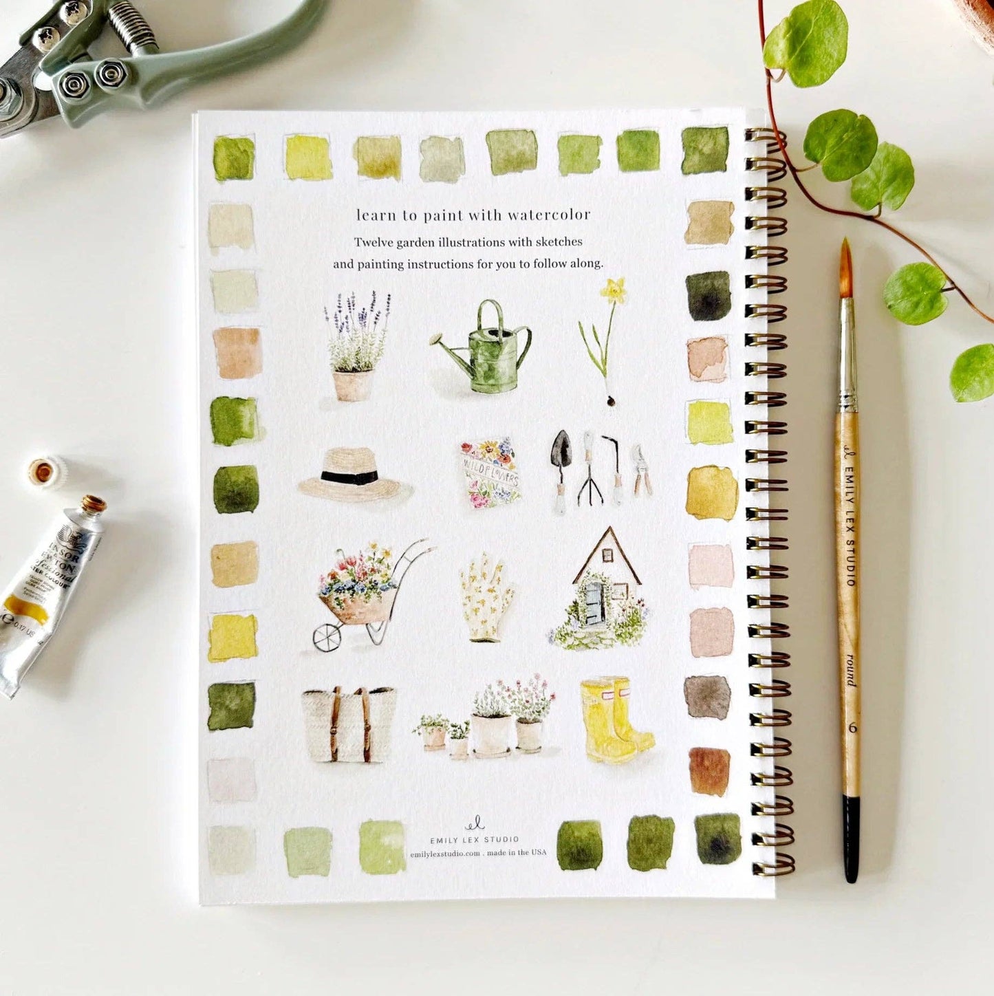 Workbook - Garden watercolor workbook