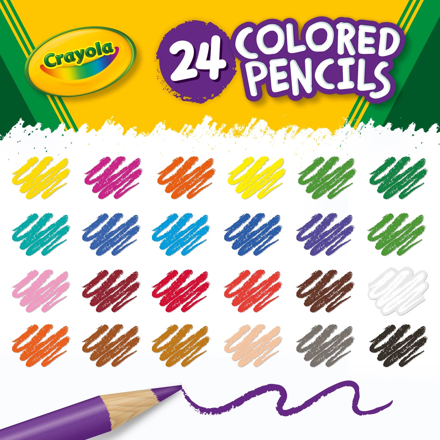 Pencils - Crayola 24 Count Colored Pencils Long