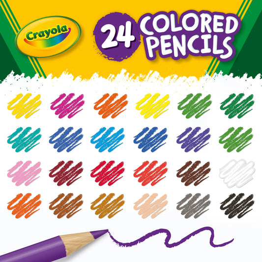 Pencils - Crayola 24 Count Colored Pencils Long