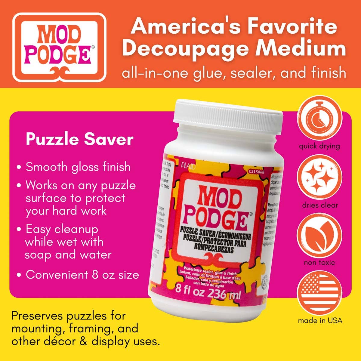 Mod Podge - Puzzle Saver Gloss, 8 oz