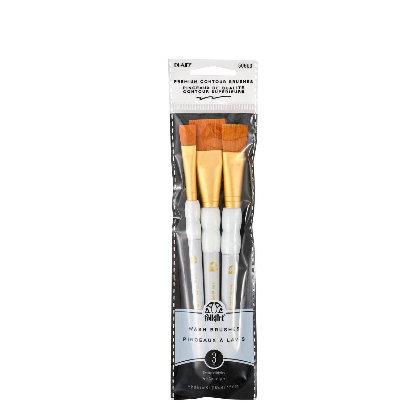 Paint Brush - FolkArt® Brush Set Soft Grip - Wash Brush Set, 3-Piece
