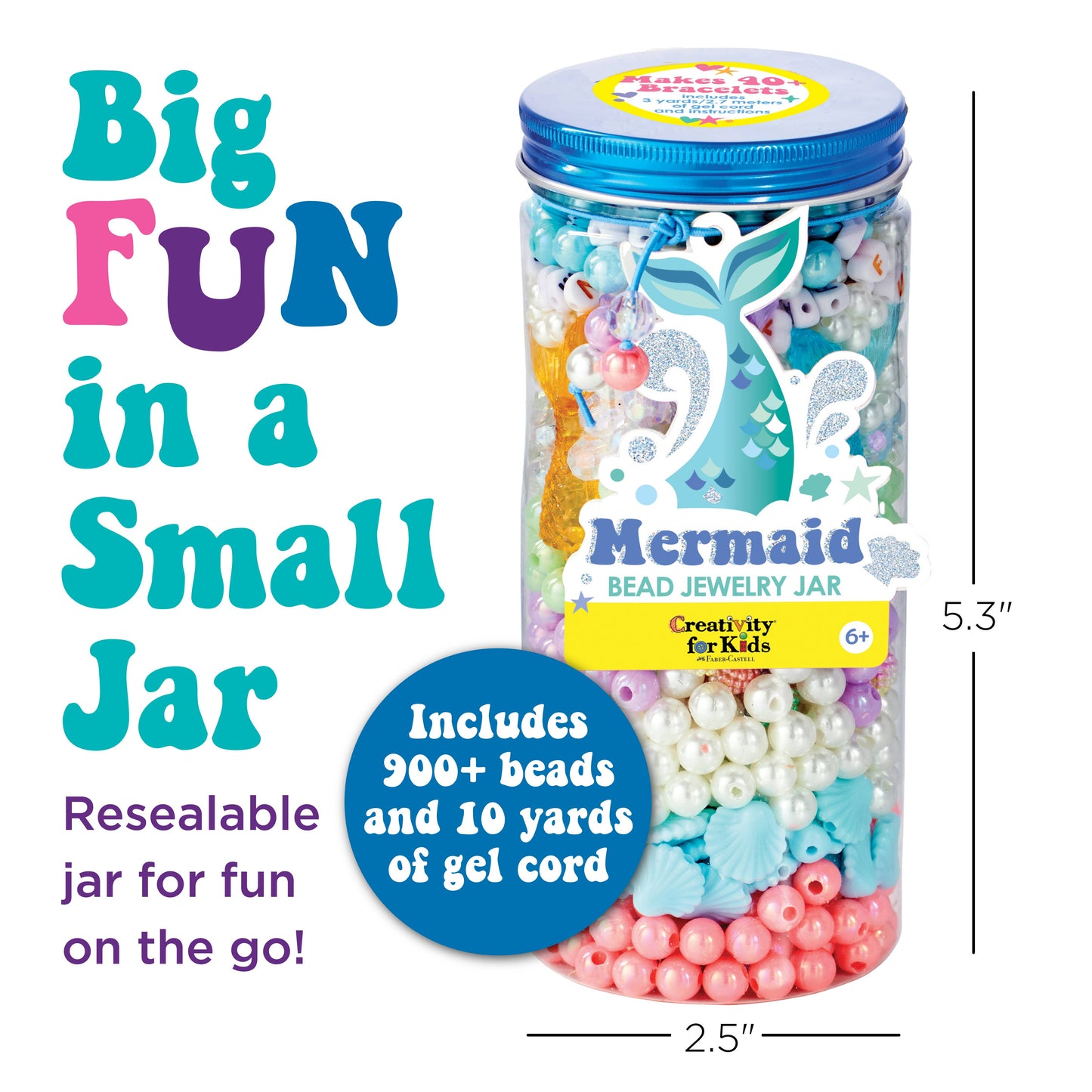 Jewelry - Jar Mermaid - DIY Bracelet Craft Kit for Kids