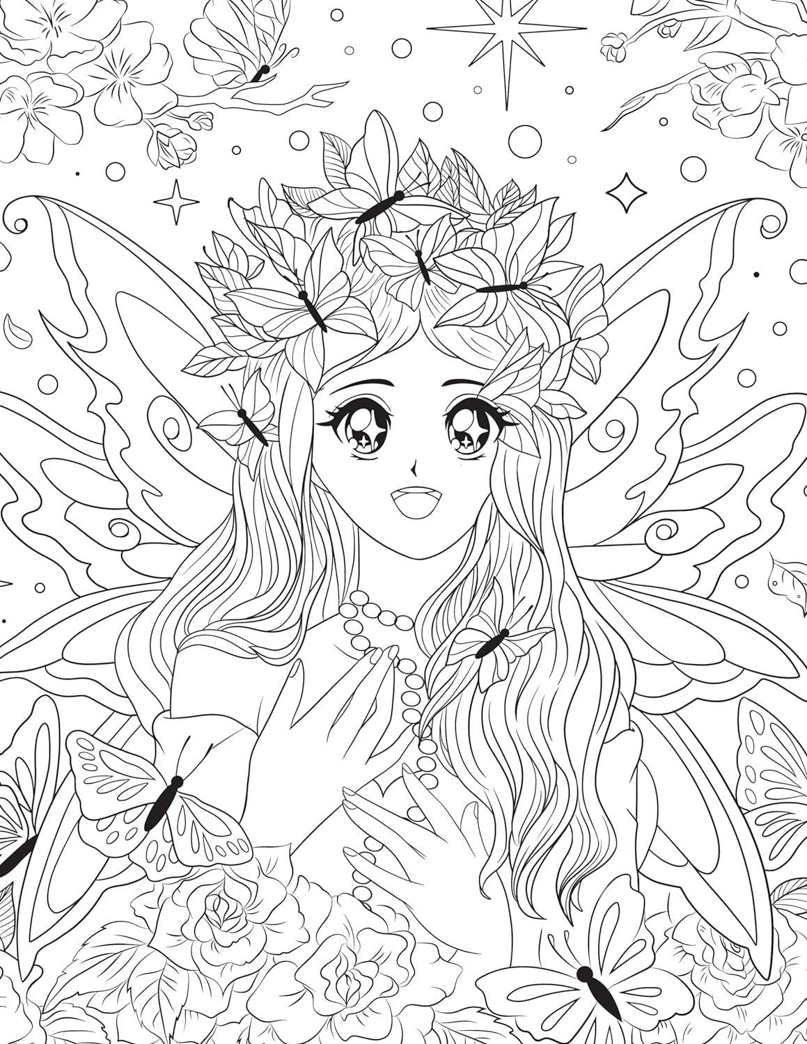 Coloring Book - Let's Color Manga - Over 45 Intricate Whimsical Designs