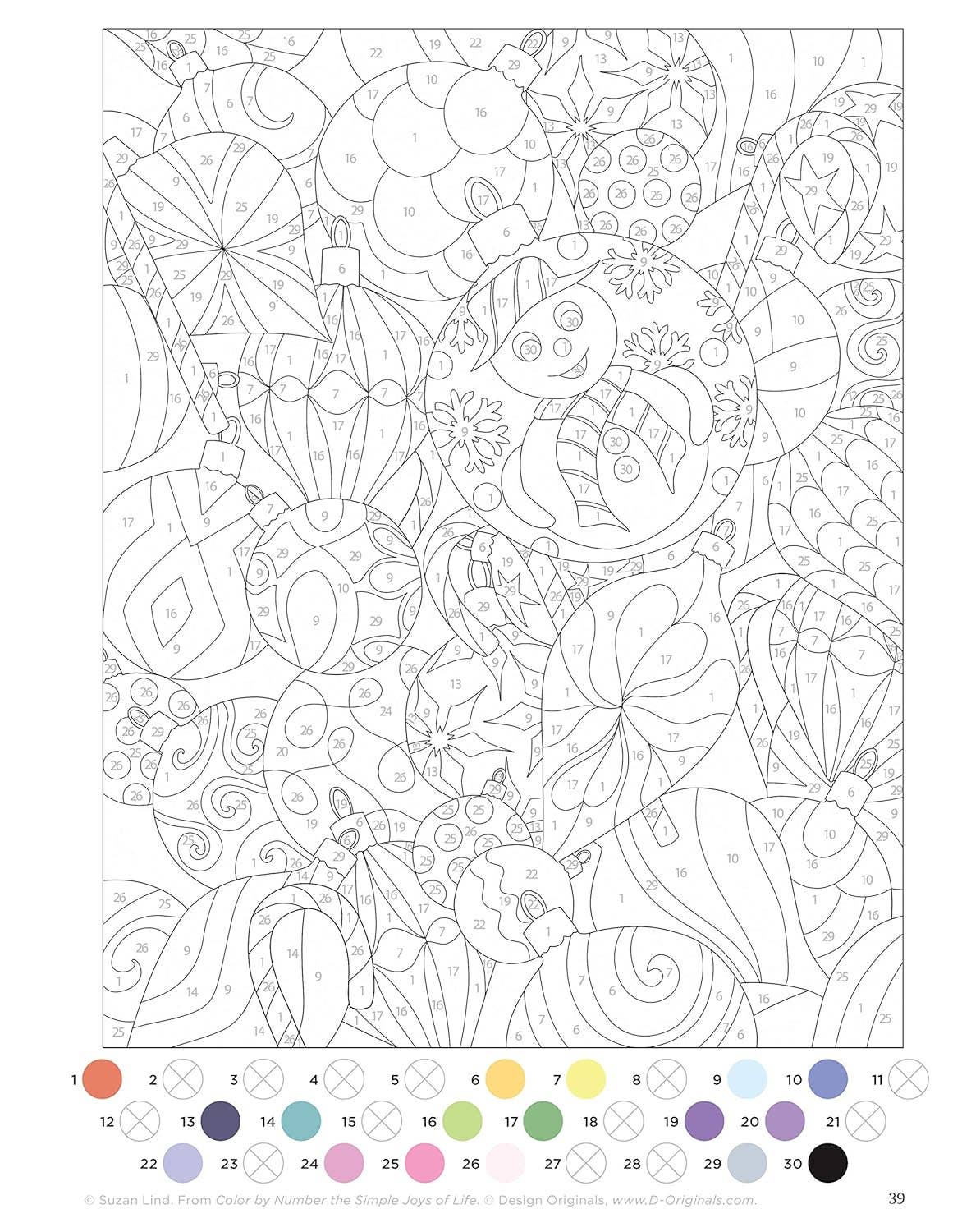 Coloring Book - Color by Number the Simple Joys of Life