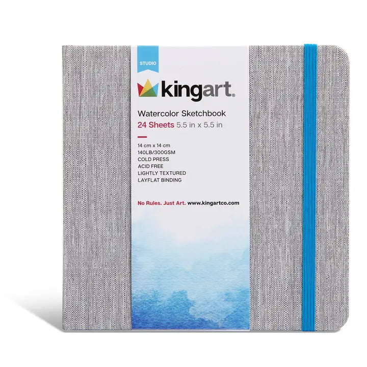 Hardcover Watercolor Sketchbook - 5.5” X 5.5” 140lb (300g) - 24 Sheets
