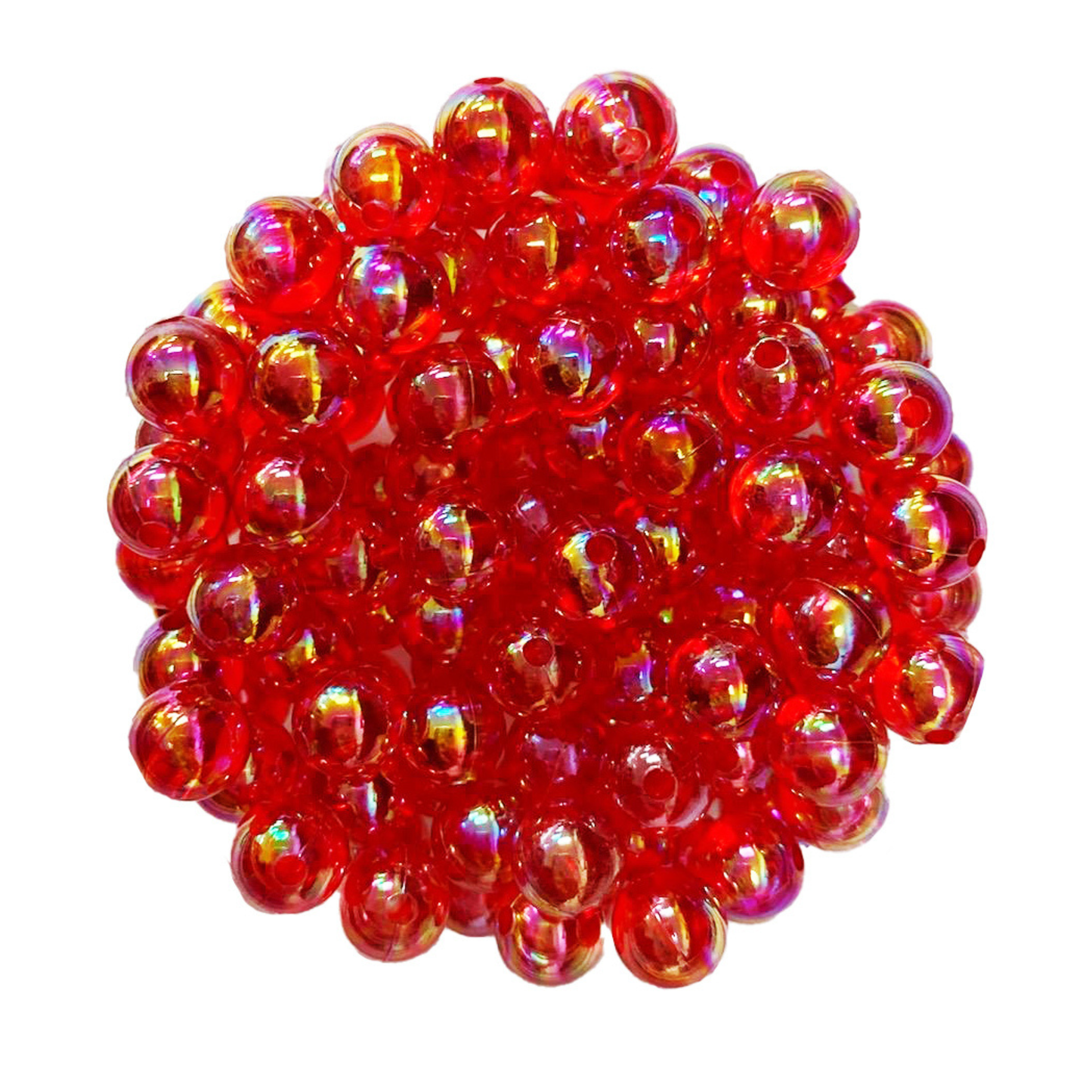 Jewelry - Clear Beads, Approx. 8mm 35g Red