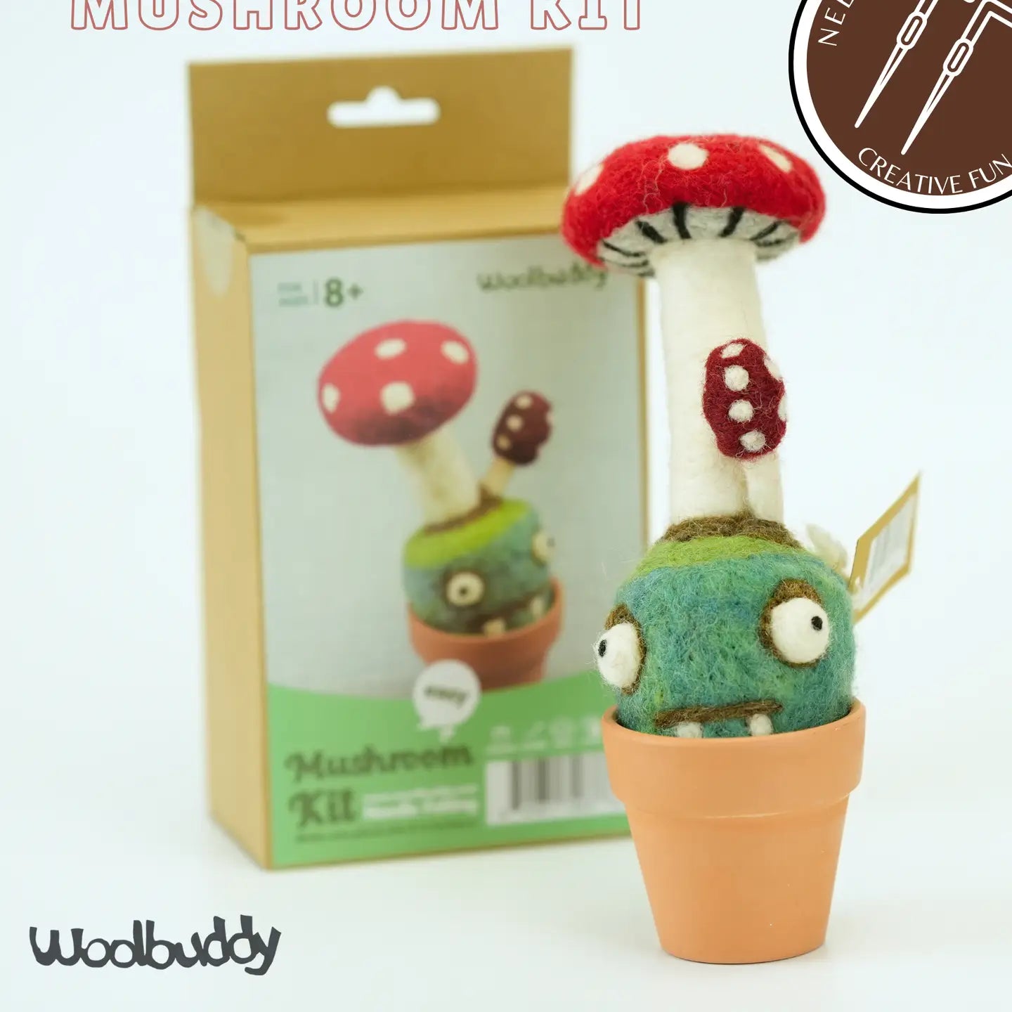 Felting - Diy Needle Felting Kit - Monster Kit - Mushroom