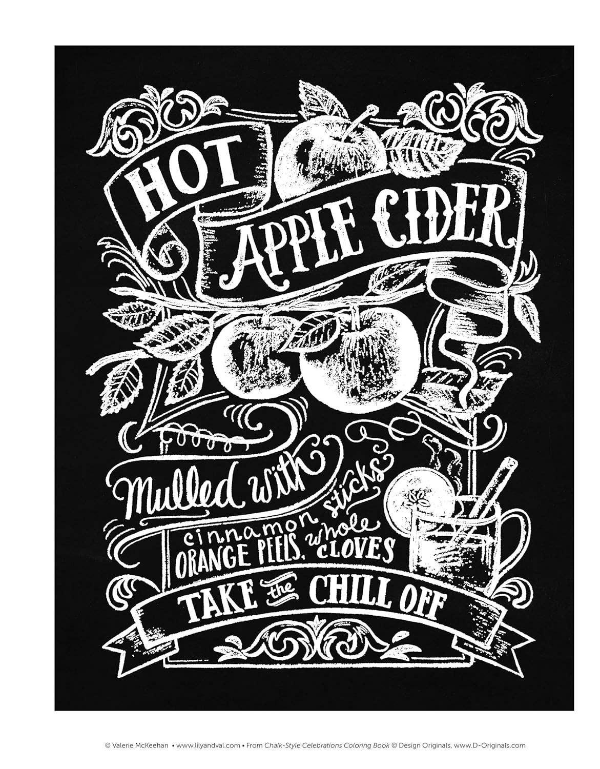 Coloring Book - Chalk-Style Celebrations Coloring Book - Uplifting Designs