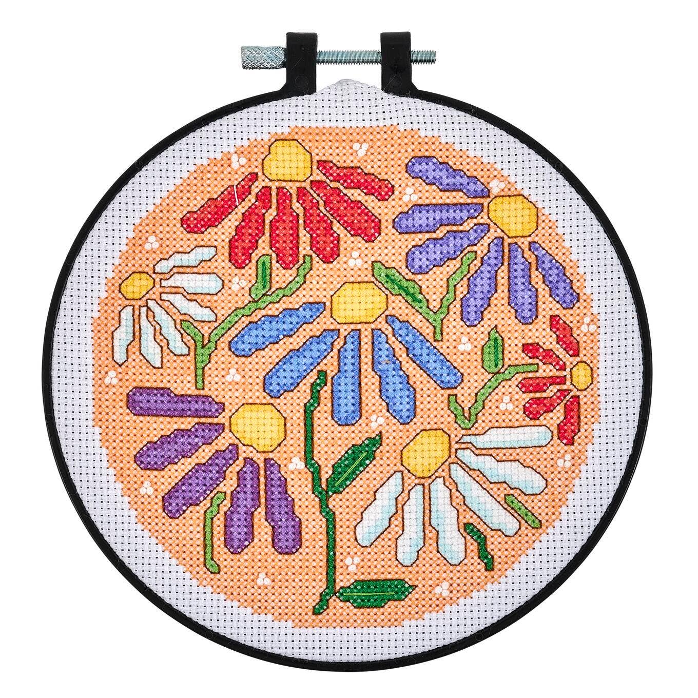 Cross Stitch Kit - Uplifting Daisies 6"