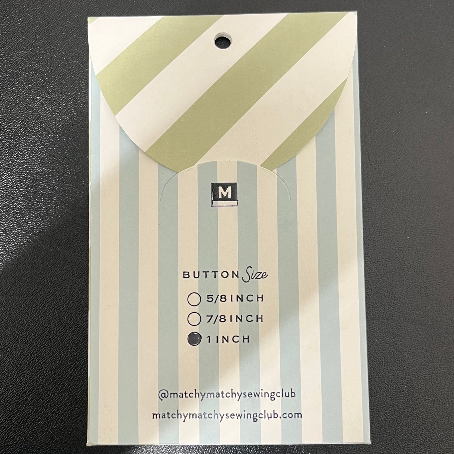 Buttons - Midnight 1" Corozo Nut Set of 4