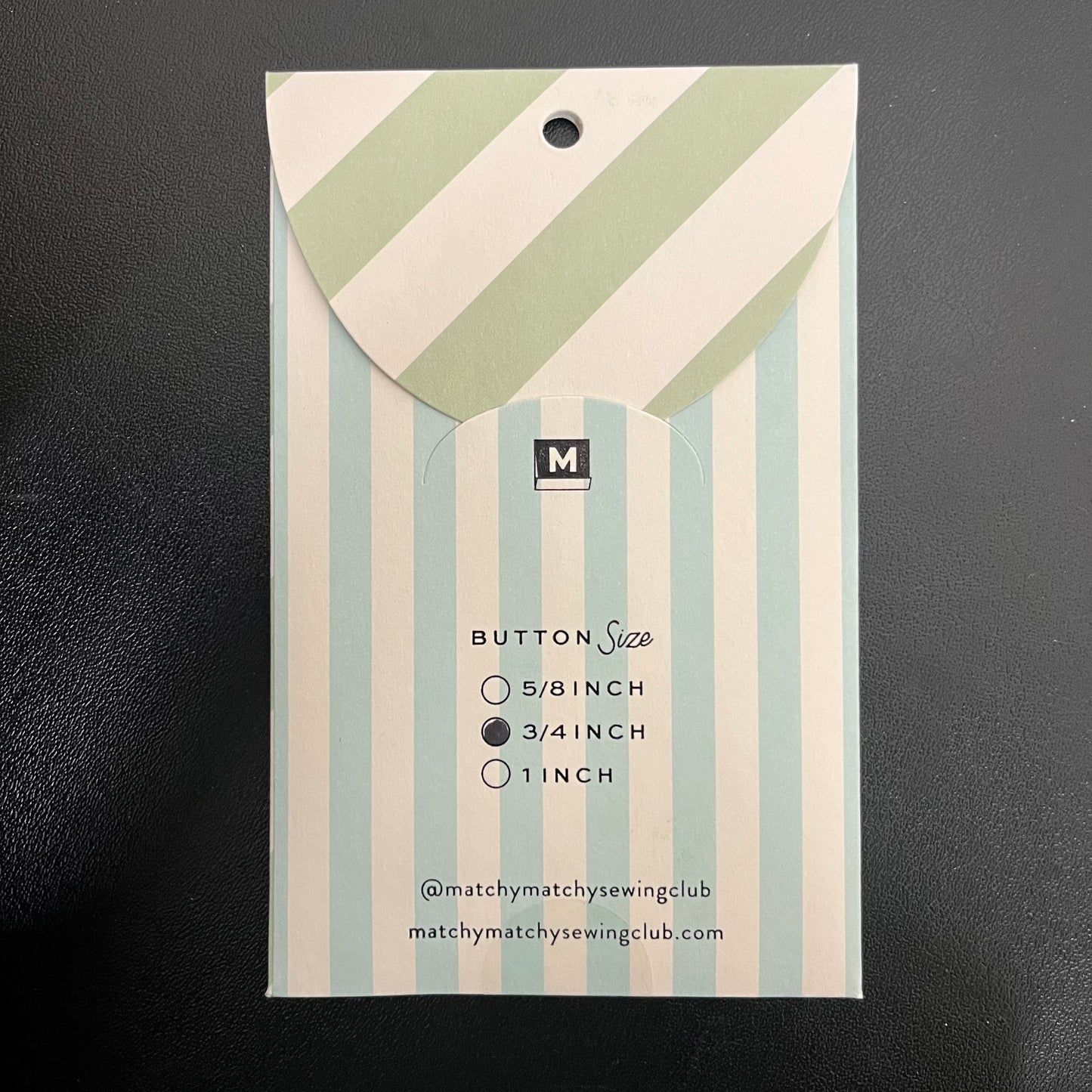 Buttons - Midnight 3/4" Corozo Nut Set of 6