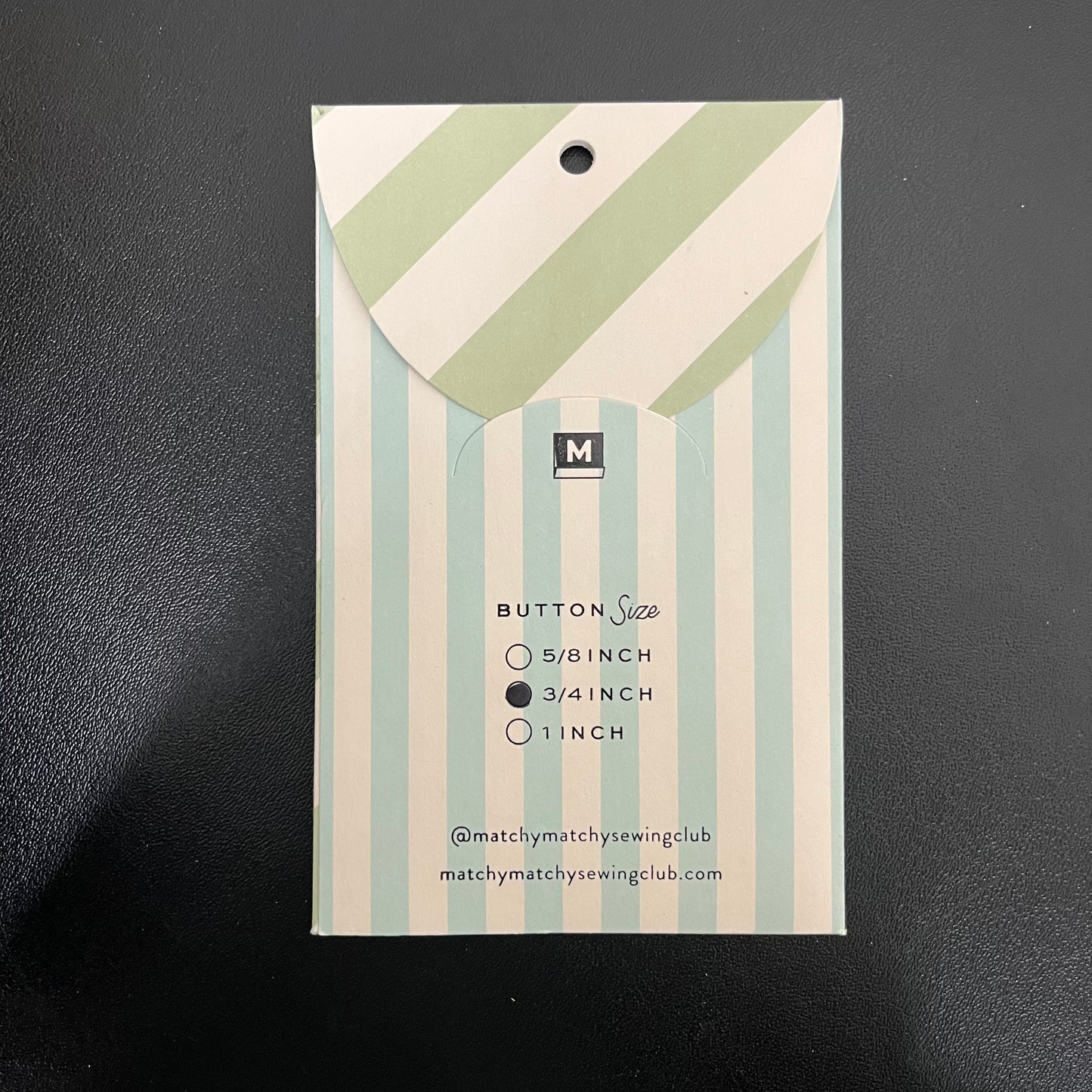 Buttons - Onyx 3/4" Corozo Nut Set of 6