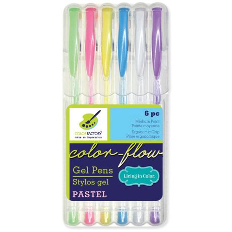 Pens - Color Factory Living In Color Color-Flow Gel Pen Set 6/Pkg Pastel