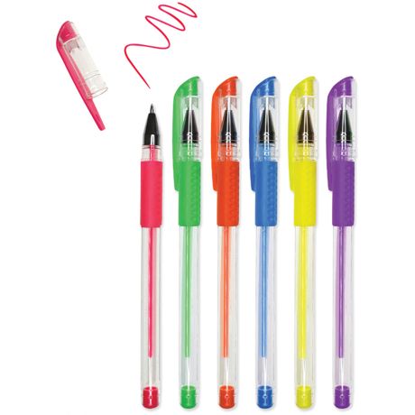 Pens - Color Factory Living In Color Color-Flow Gel Pen Set 6/Pkg Neon