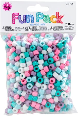 Beads - CousinDIY Pony Beads 6mmx9mm 700/Pkg Pastel