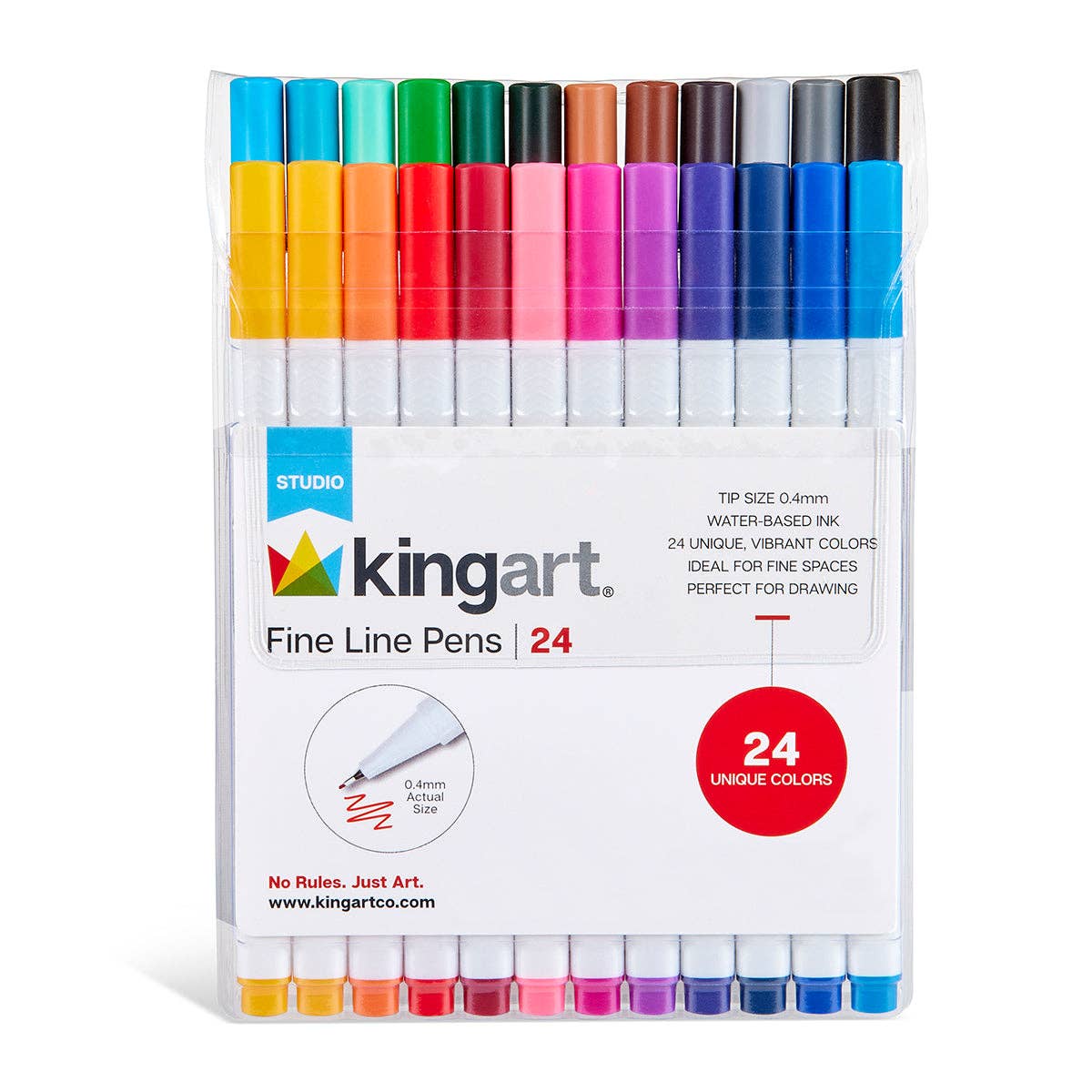 Markers - Fine Line Pens - Archival Water-Based Ink - 24 Colors