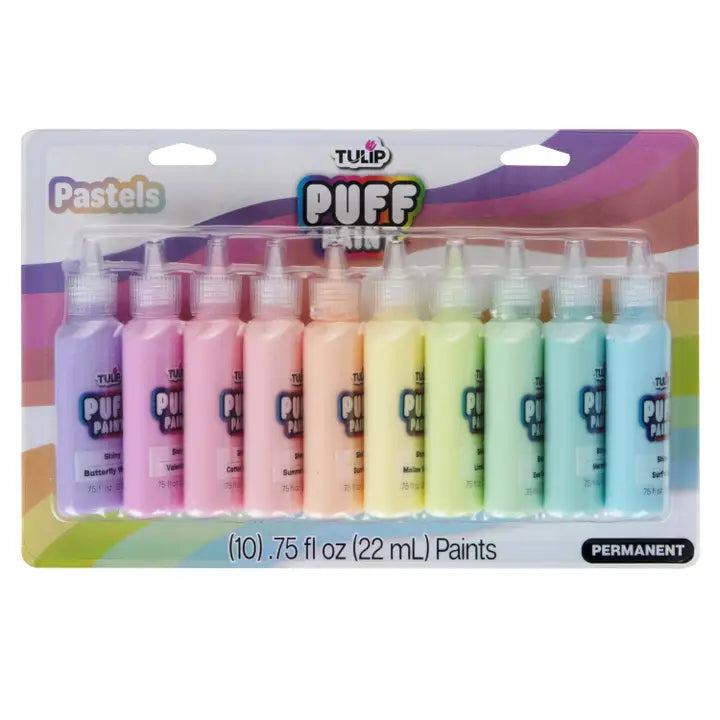 Paint - Puff Paint Pastels Shiny .75 Fl oz 10 Pack