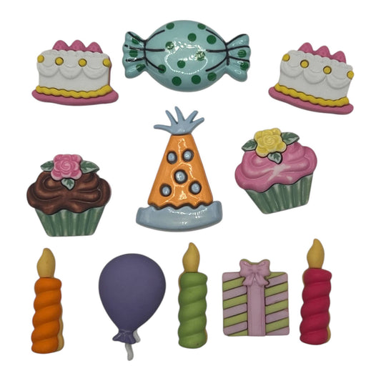 Buttons - Happy Birthday Craft & Sewing Button Assortment