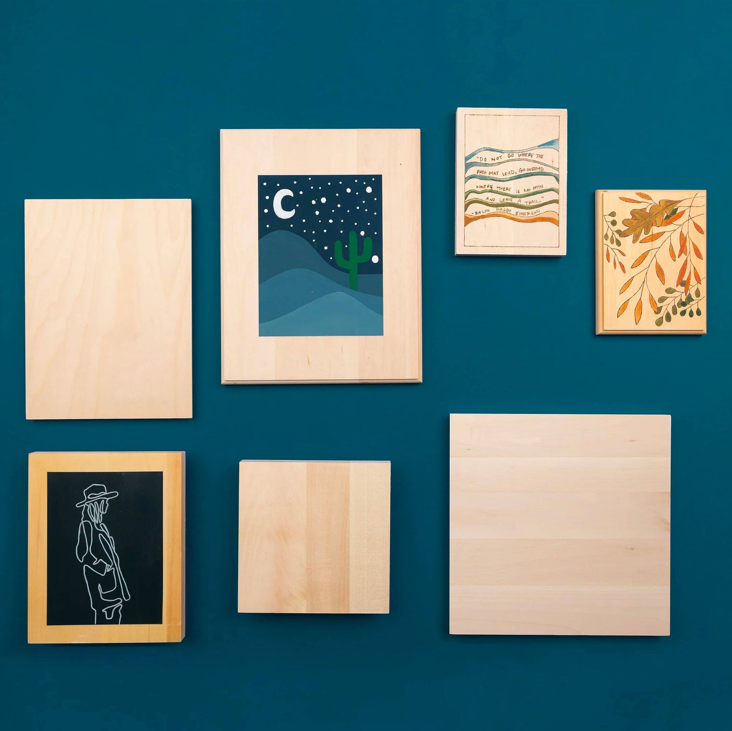 Wood - Basswood Rectangle Panel 6 x 8 for Woodburning & Laser