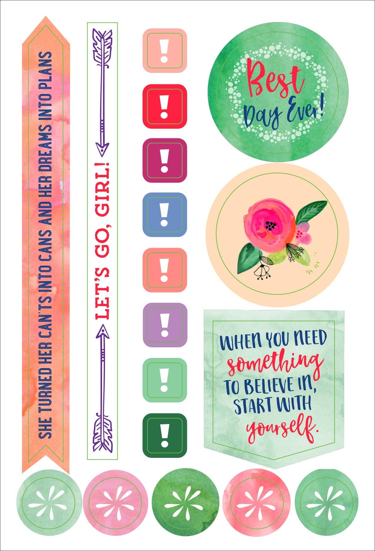 Stickers - Essentials She Believed She Could Planner