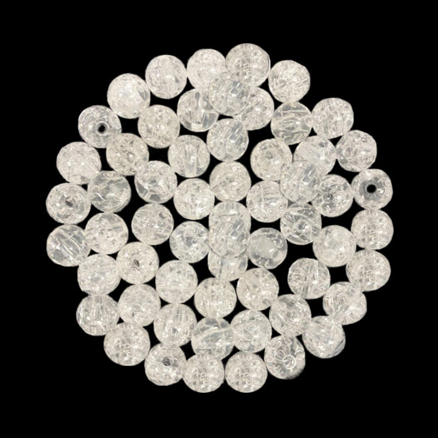 Jewelry - Clear Beads, Approx. 8mm 35g Red