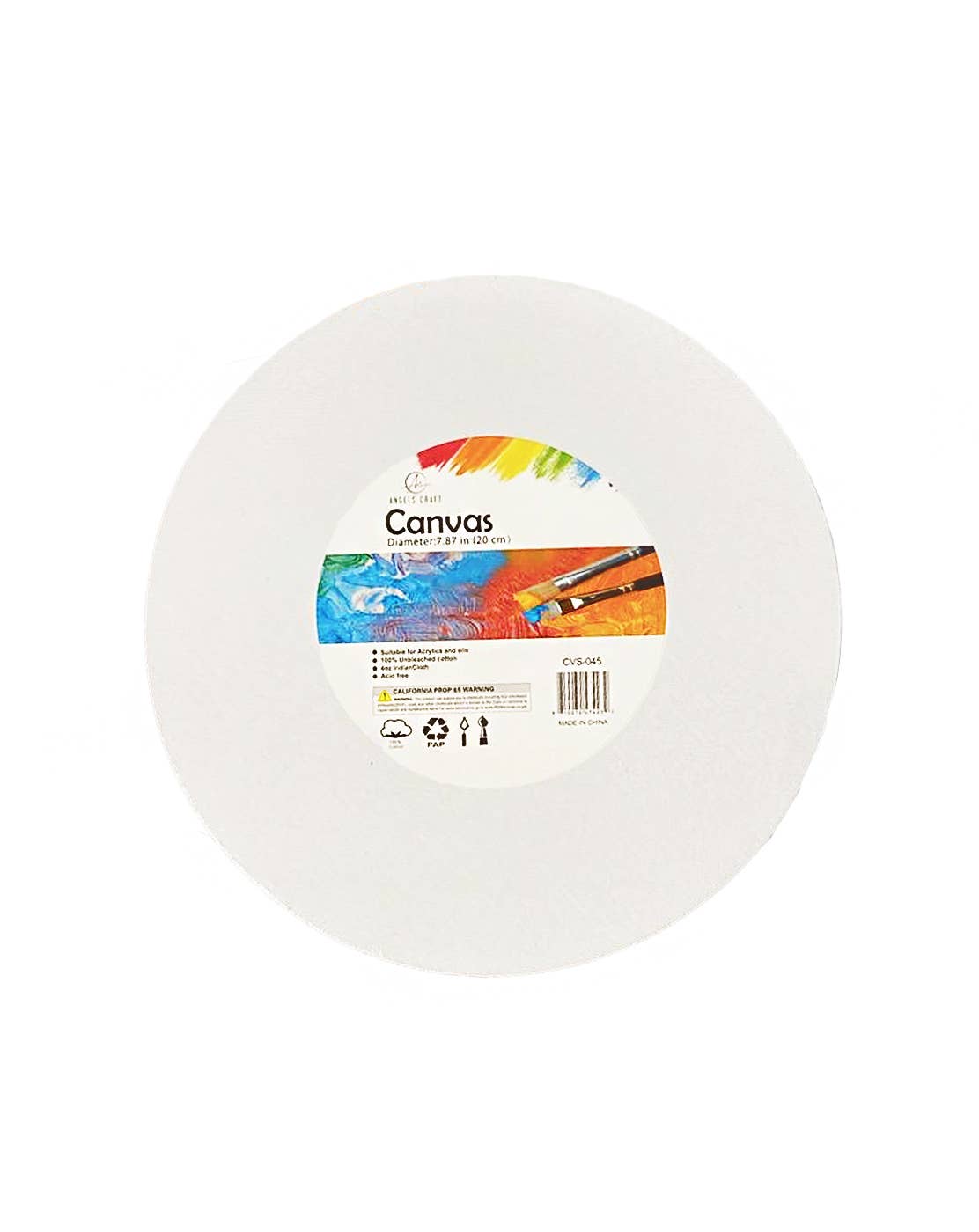 Canvas - Round Wrapped Diameter 7.87in