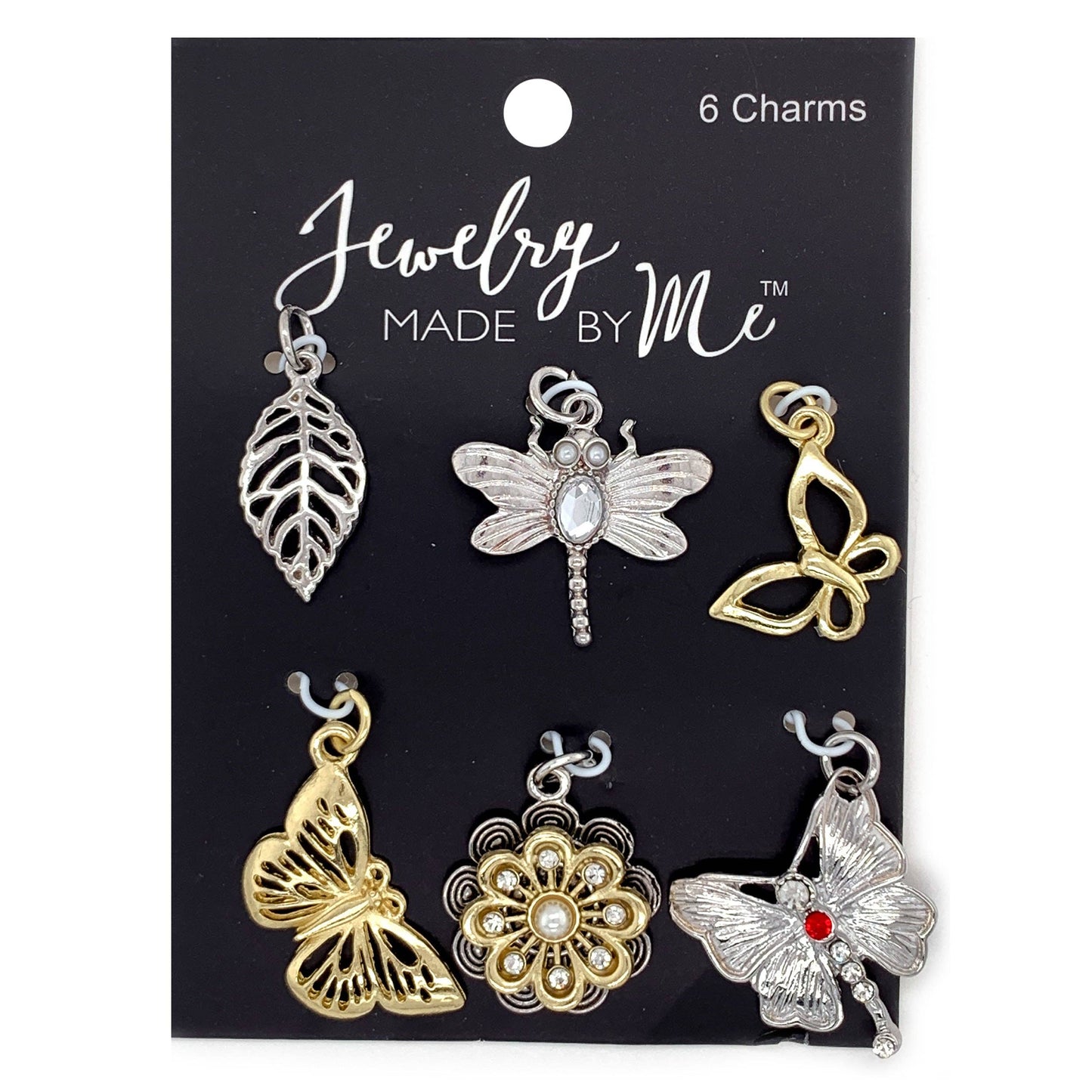 Jewelry - Silver and Gold Mixed Metal Garden Charms 6pc Set