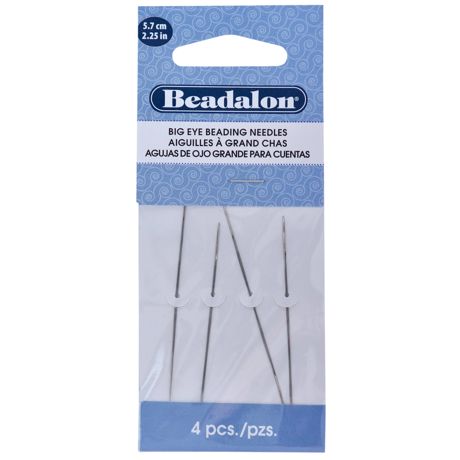 Jewelry - Beadalon Big Eye Beading Needles 4/Pkg 2.25"