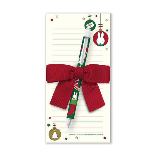 Miffy Deck the Tree Paper - Magnetic List Pad & Gel Pen Set