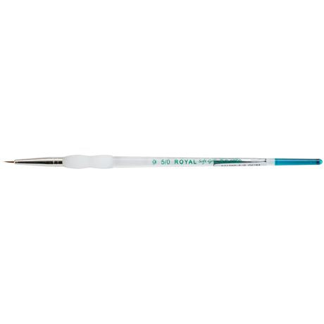Paint Brush - Royal & Langnickel Soft-Grip Pure Sable Round Detail Brush - Size 5/0