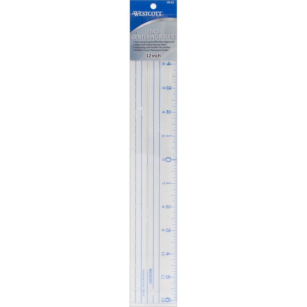 Ruler - Westcott Plastic Ruler 12" Zero Centering