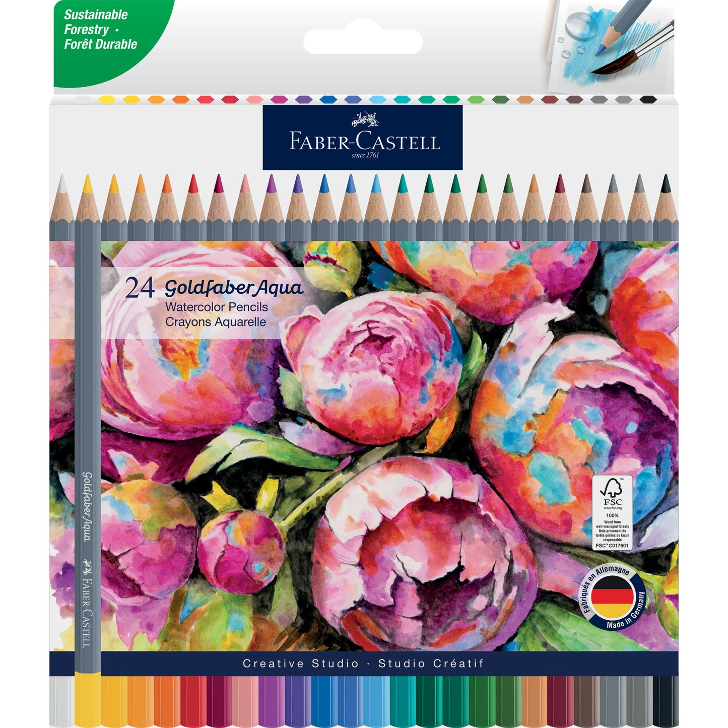 Pencils - Goldfaber Aqua Watercolor Pencils, Box of 24