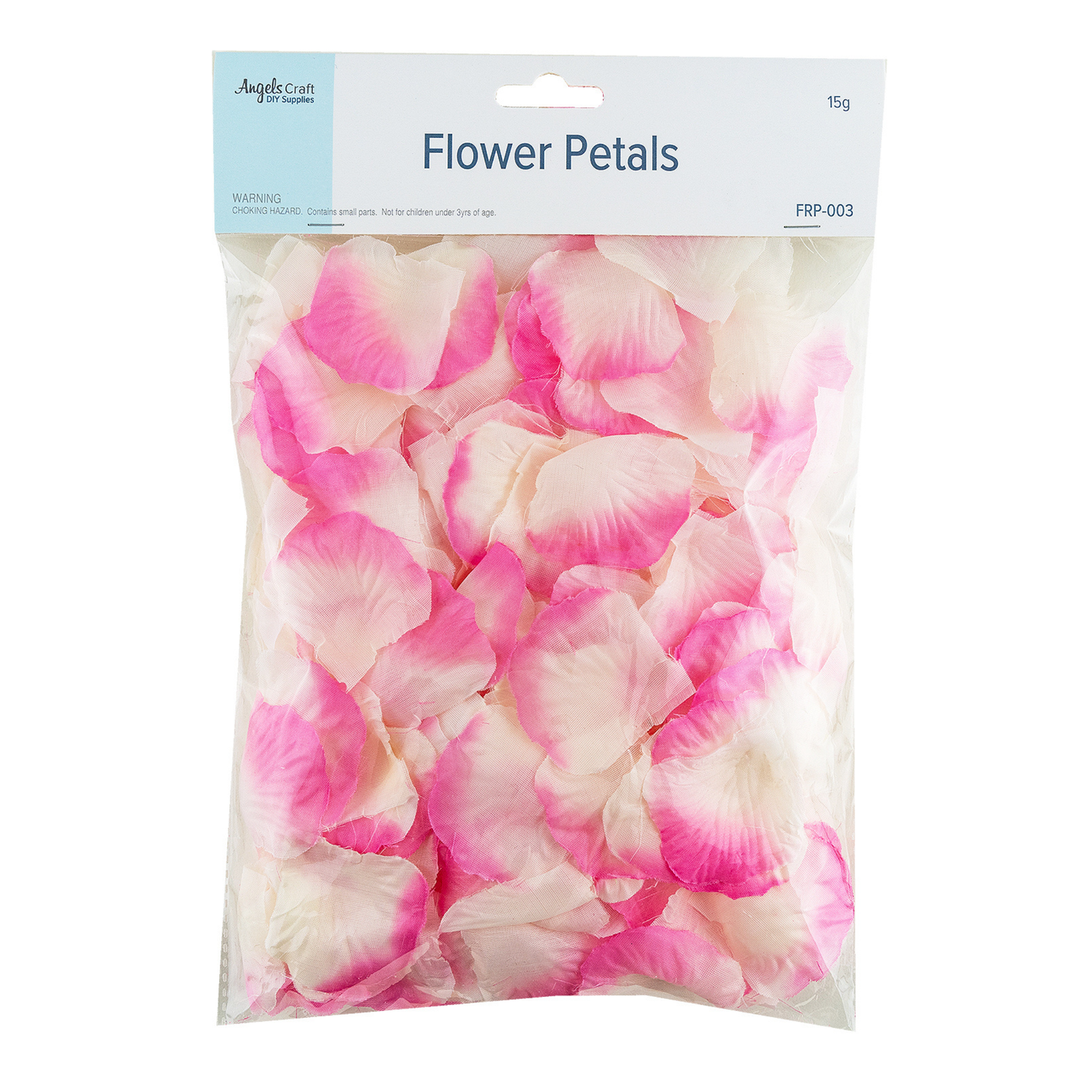 Flower - Fabric Petals 2" 15g White/Pink