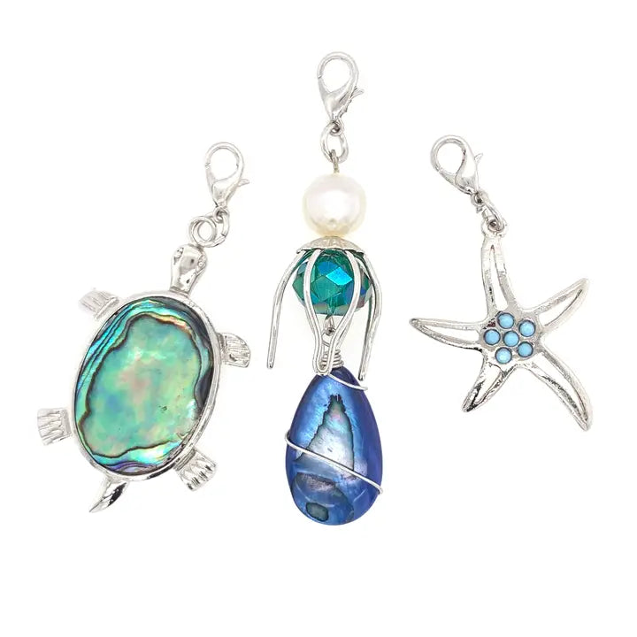 Jewelry - Ocean Blues Charms in Silver 3pc Set