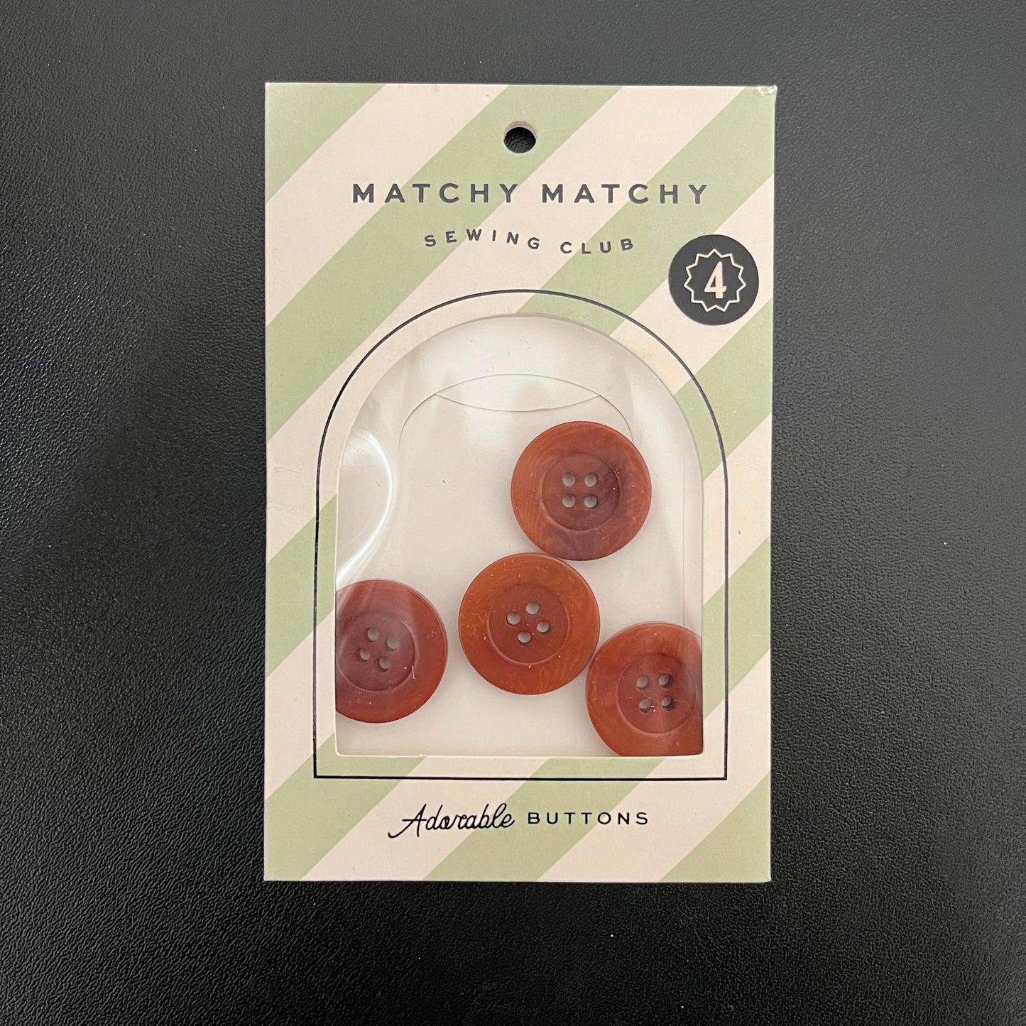 Buttons - Amber 1" Corozo Nut Set of 4