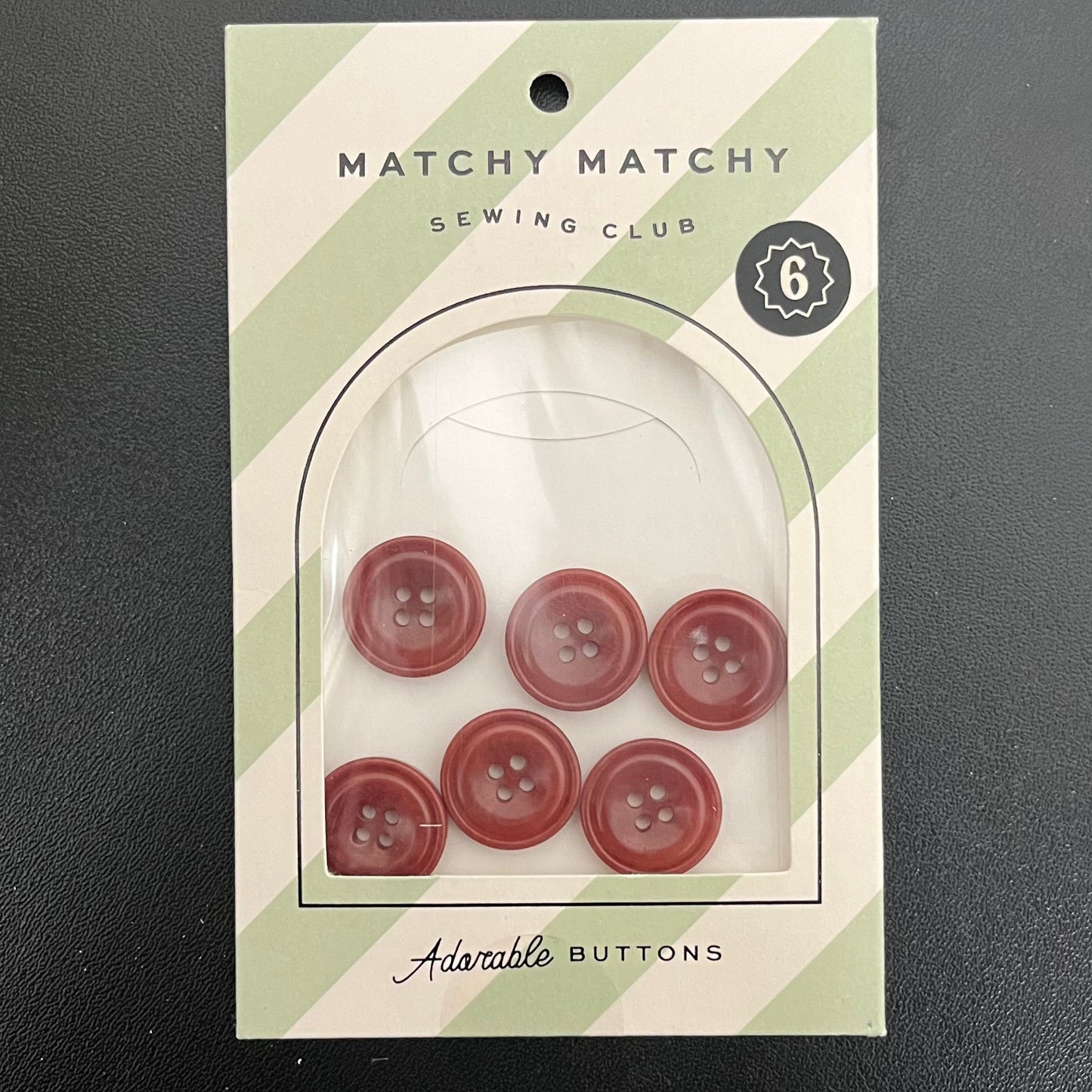 Buttons - Amber 3/4" Corozo Nut Set of 6