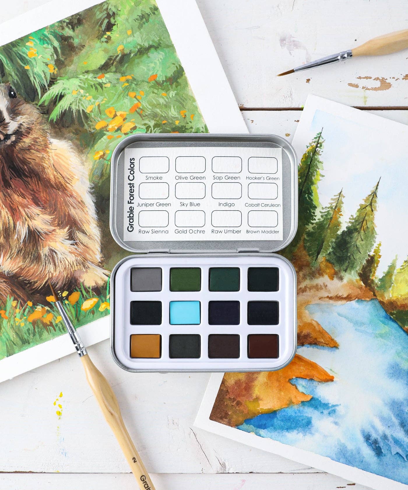 Watercolor - Watercolor Pocket Set of 12 No Brush - Forest Colors
