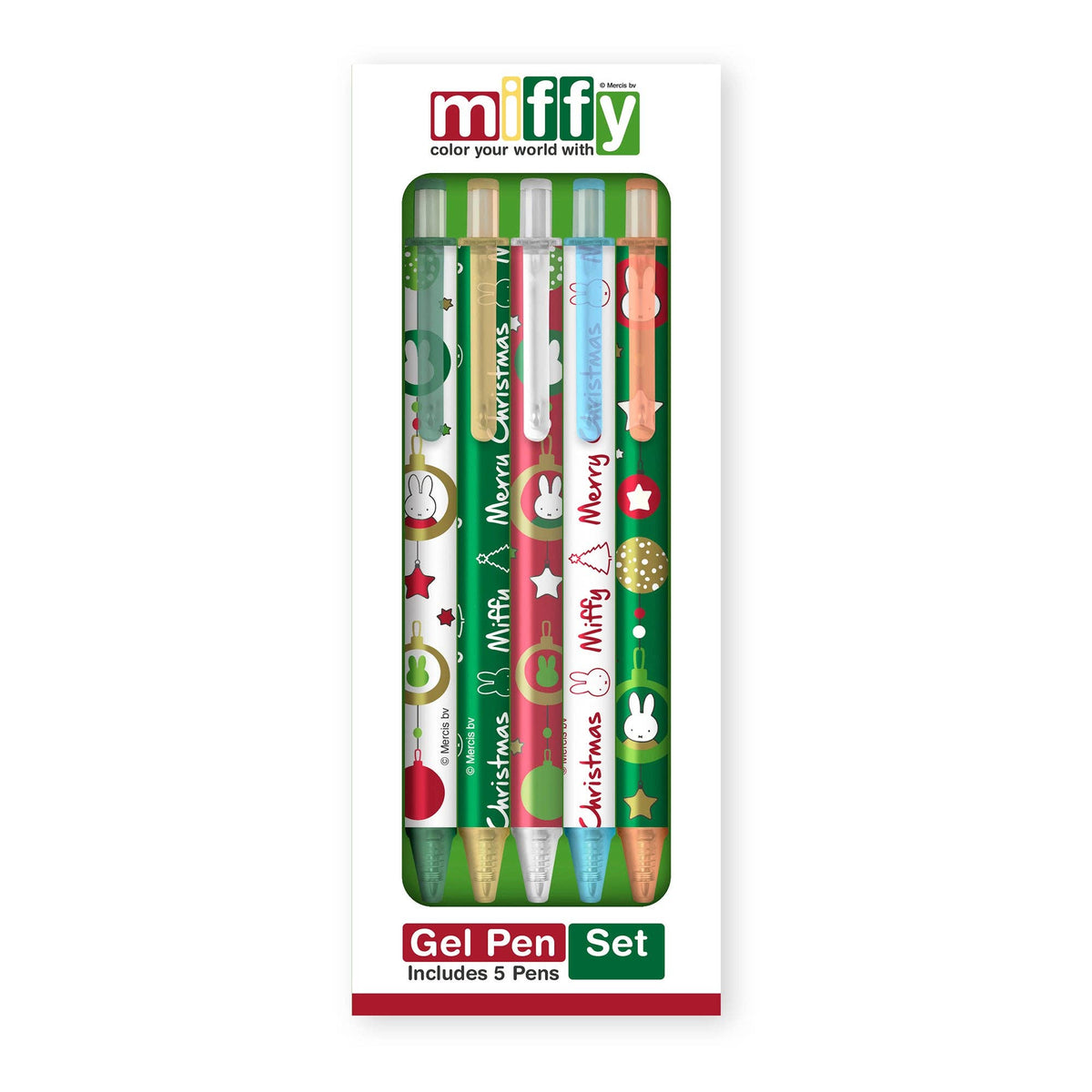 Pens - Miffy Deck the Tree Gel Pen Set