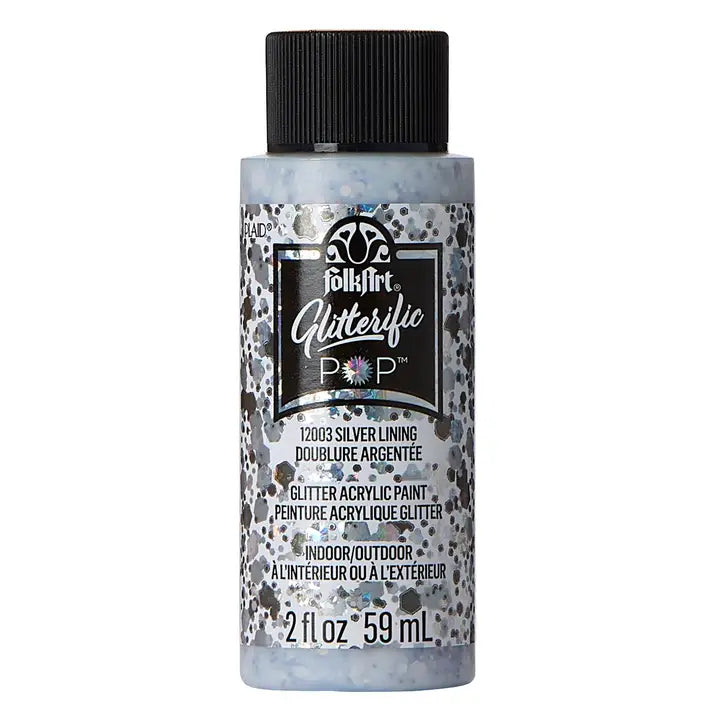 Paint - Acrylic - Glitterific Pop Silver Lining